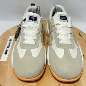 Women's Cream and Gray Athletic Shoes